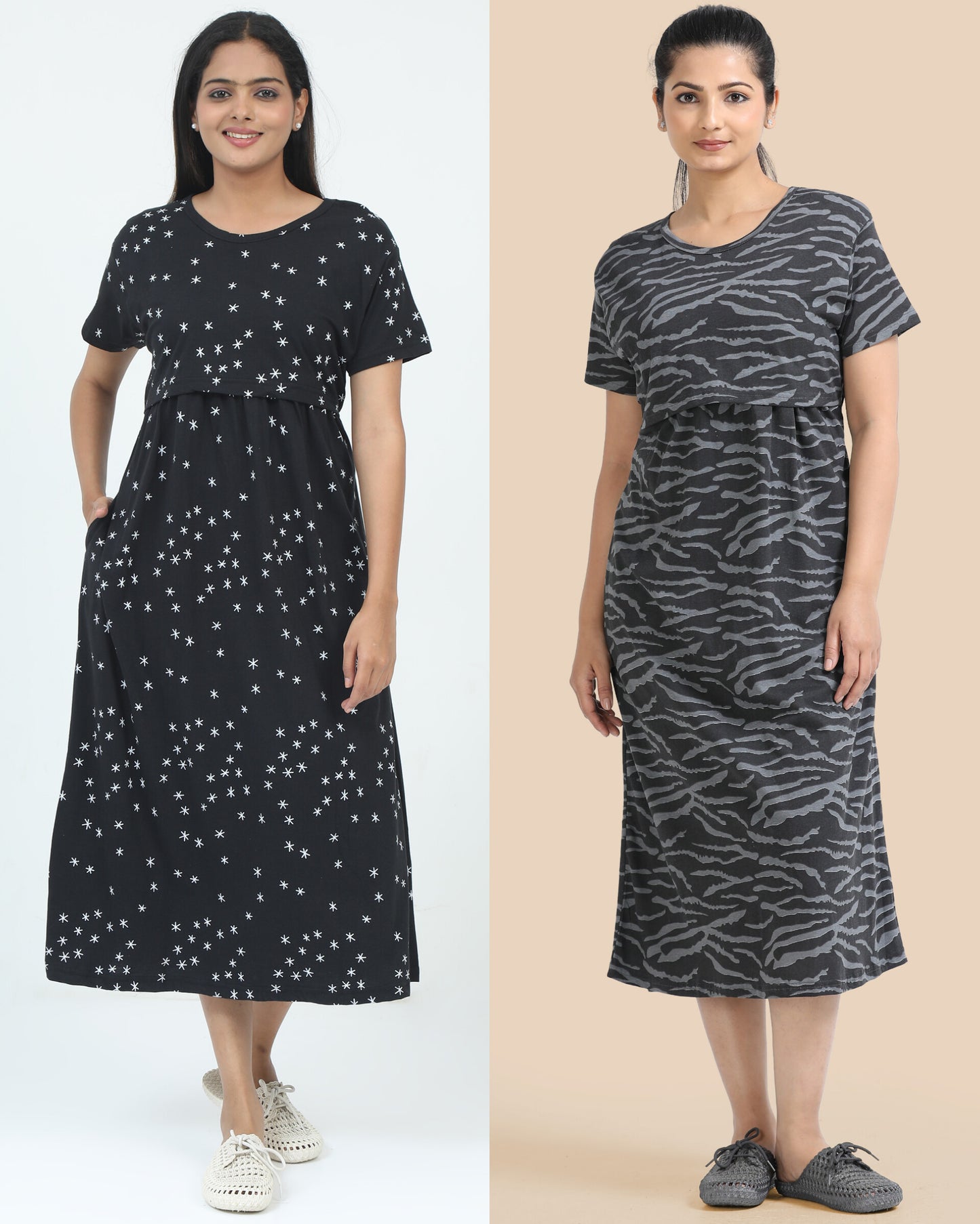 Zipless feeding maternity wear - pure soft cotton combo 1.3
