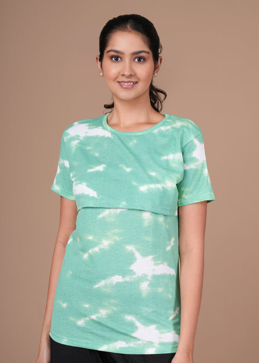 Women’s Zipless Feeding Top-Mint Green