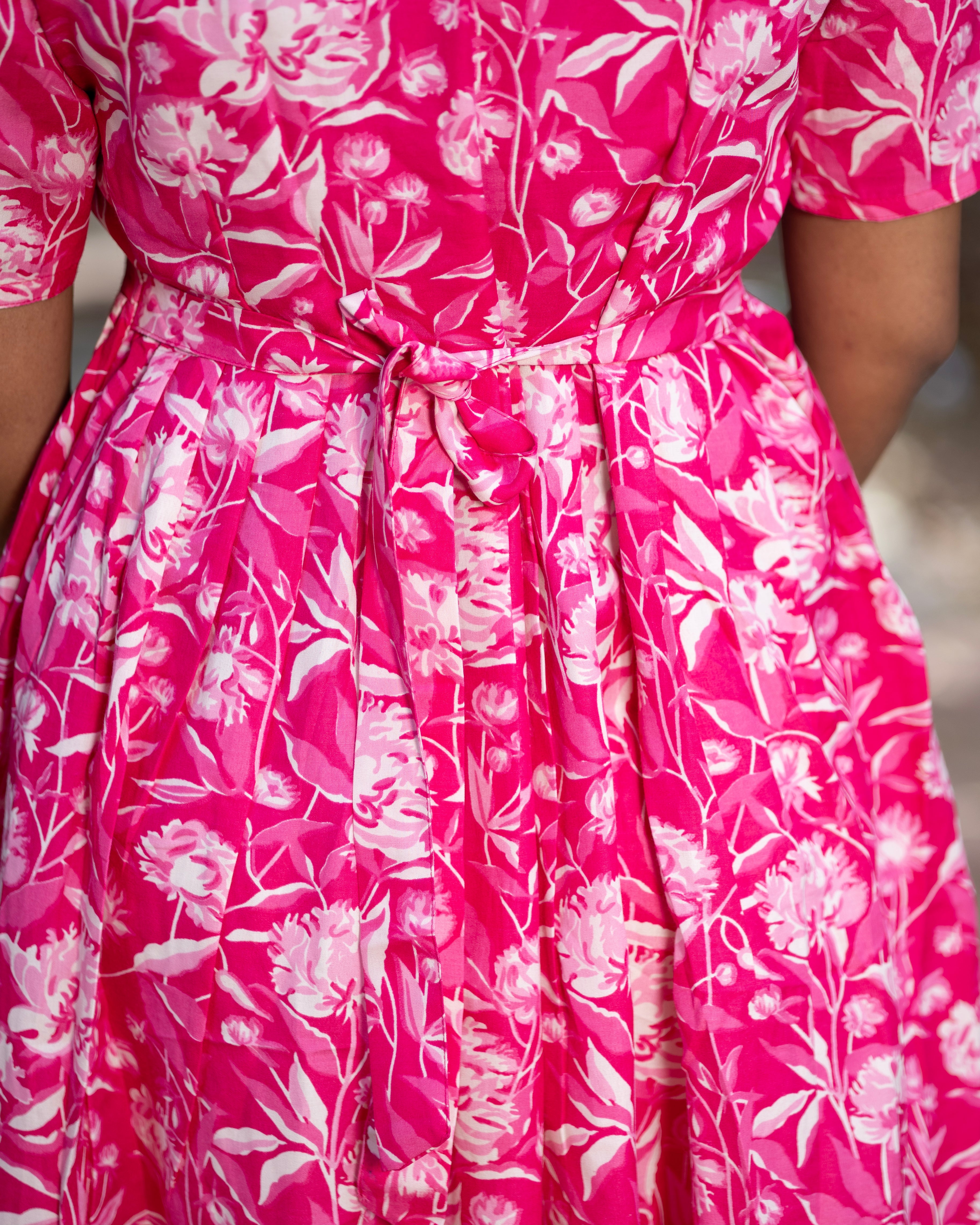 Feeding Maxi Style Nighty with Dupatta attached - Pink