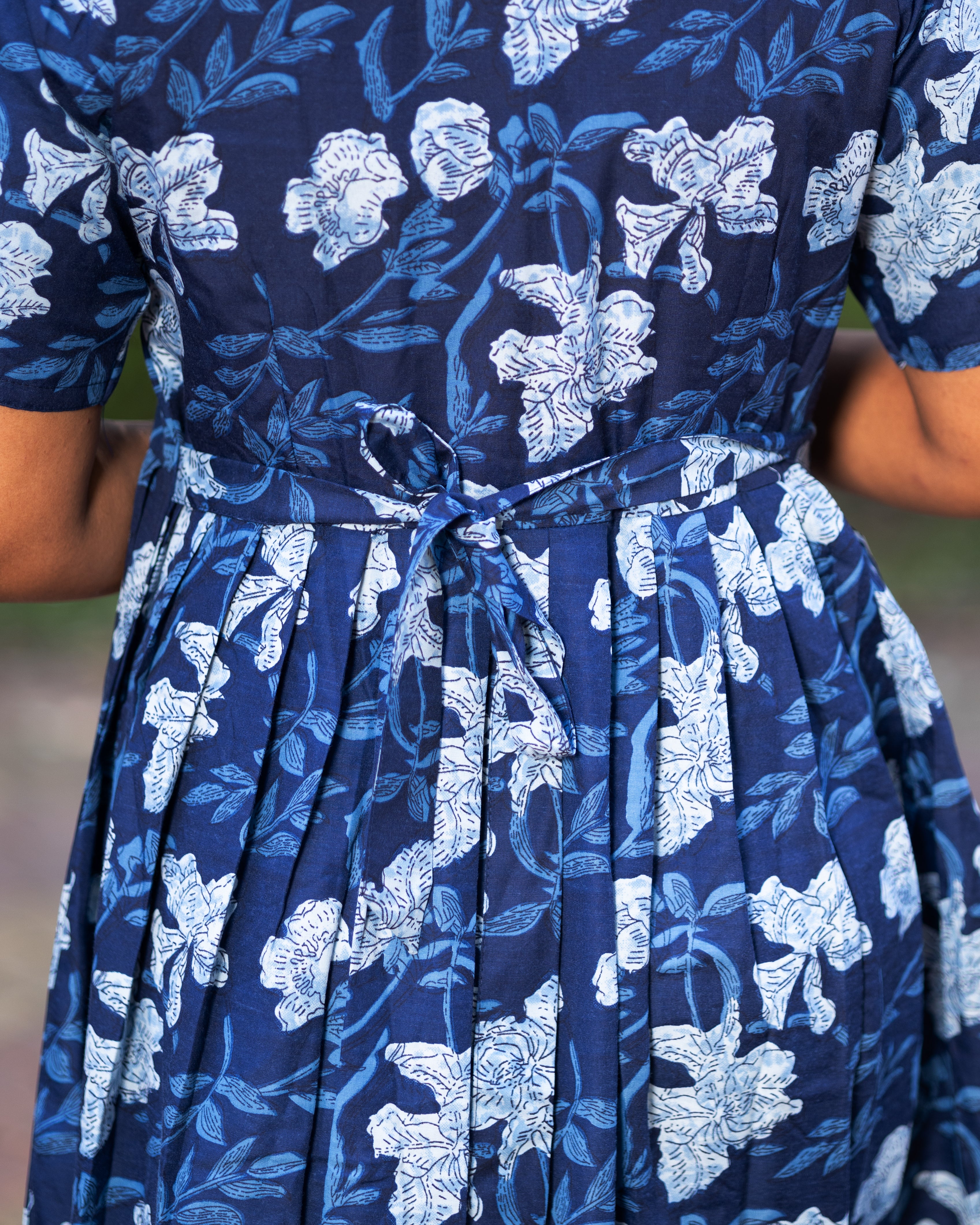 Feeding Maxi Style Nighty with Dupatta attached - Blue