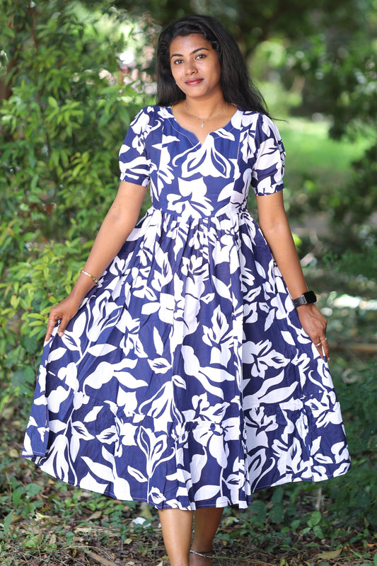 Navy Floral Maternity Kurti