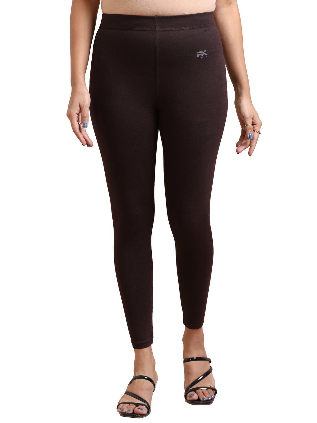 Dark Brown Ankle Fit Leggings for Women