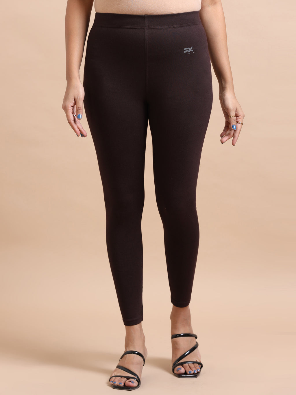 Dark Brown Ankle Fit Leggings for Women