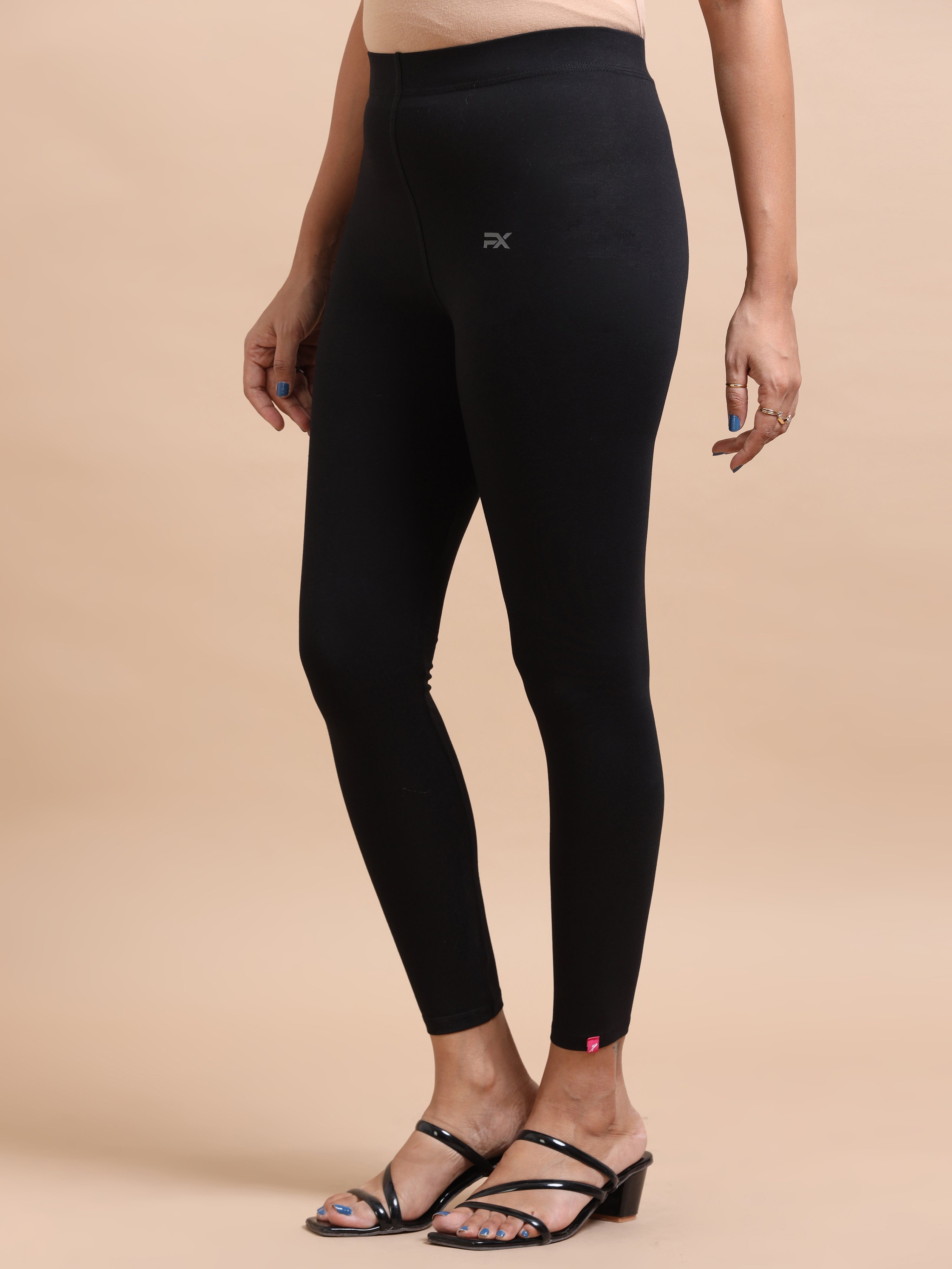 Black Ankle Fit Leggings for Women