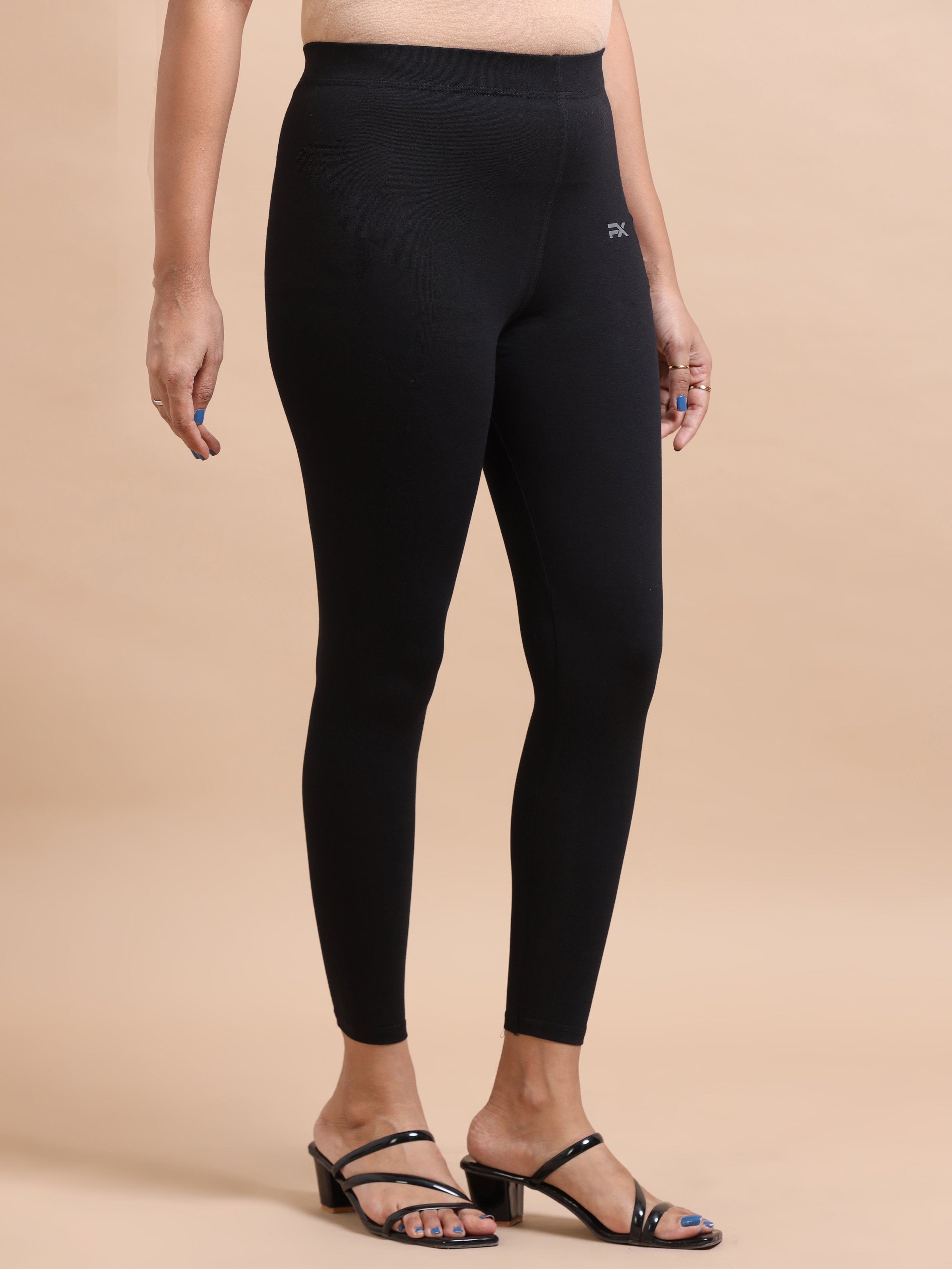 Black Ankle Fit Leggings for Women