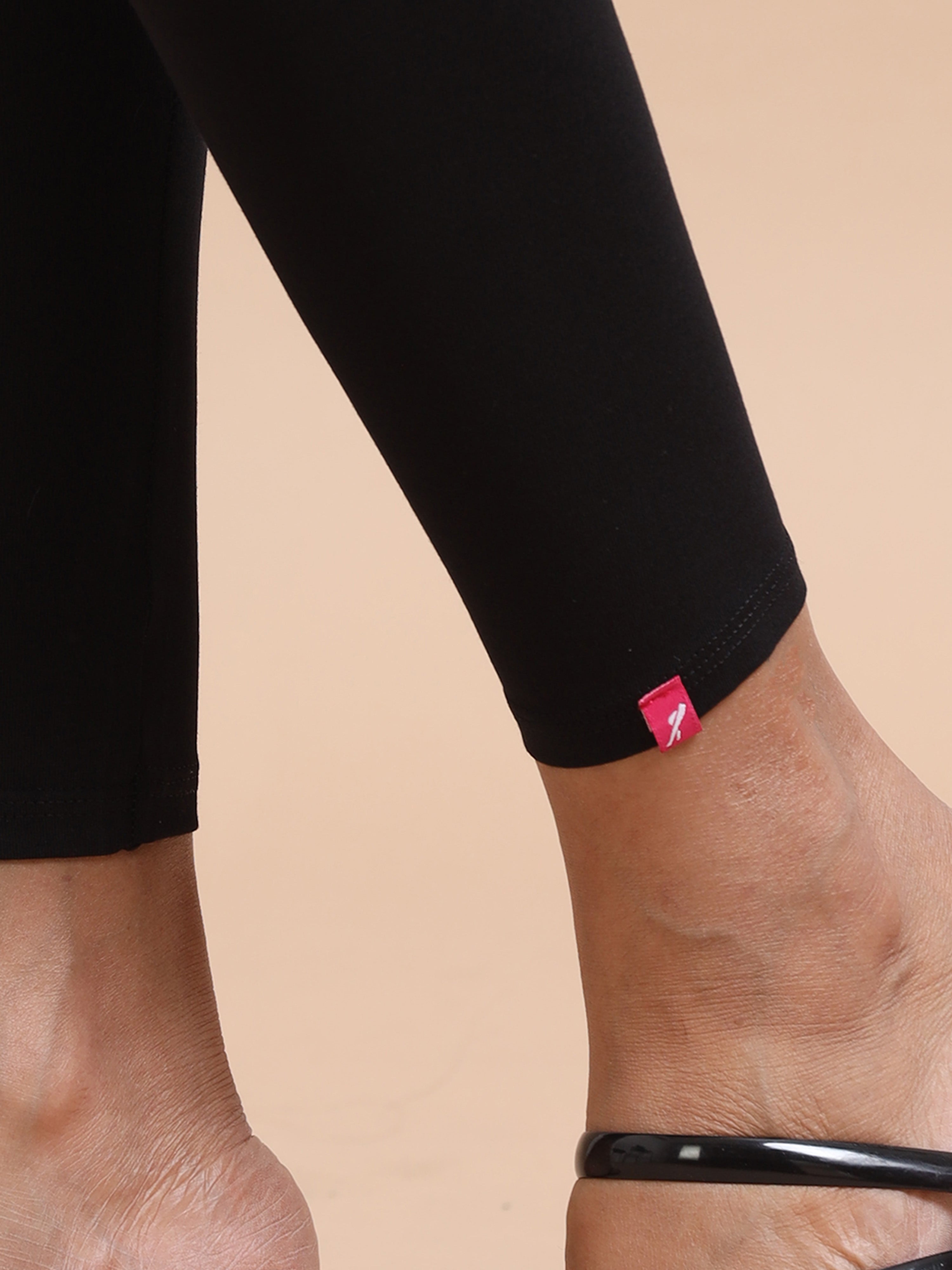 Black Ankle Fit Leggings for Women