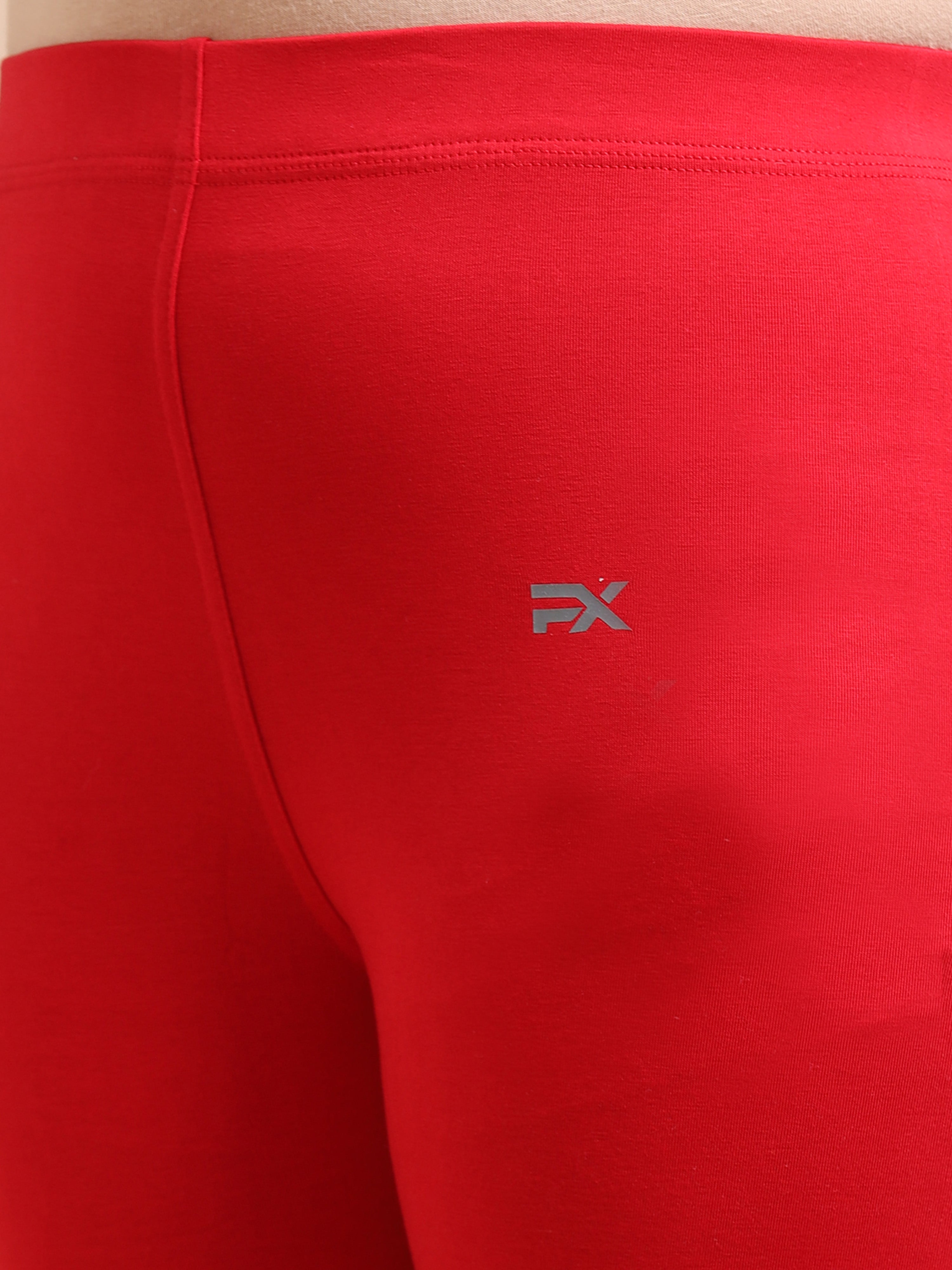 Bright Red Ankle Fit Leggings for Women