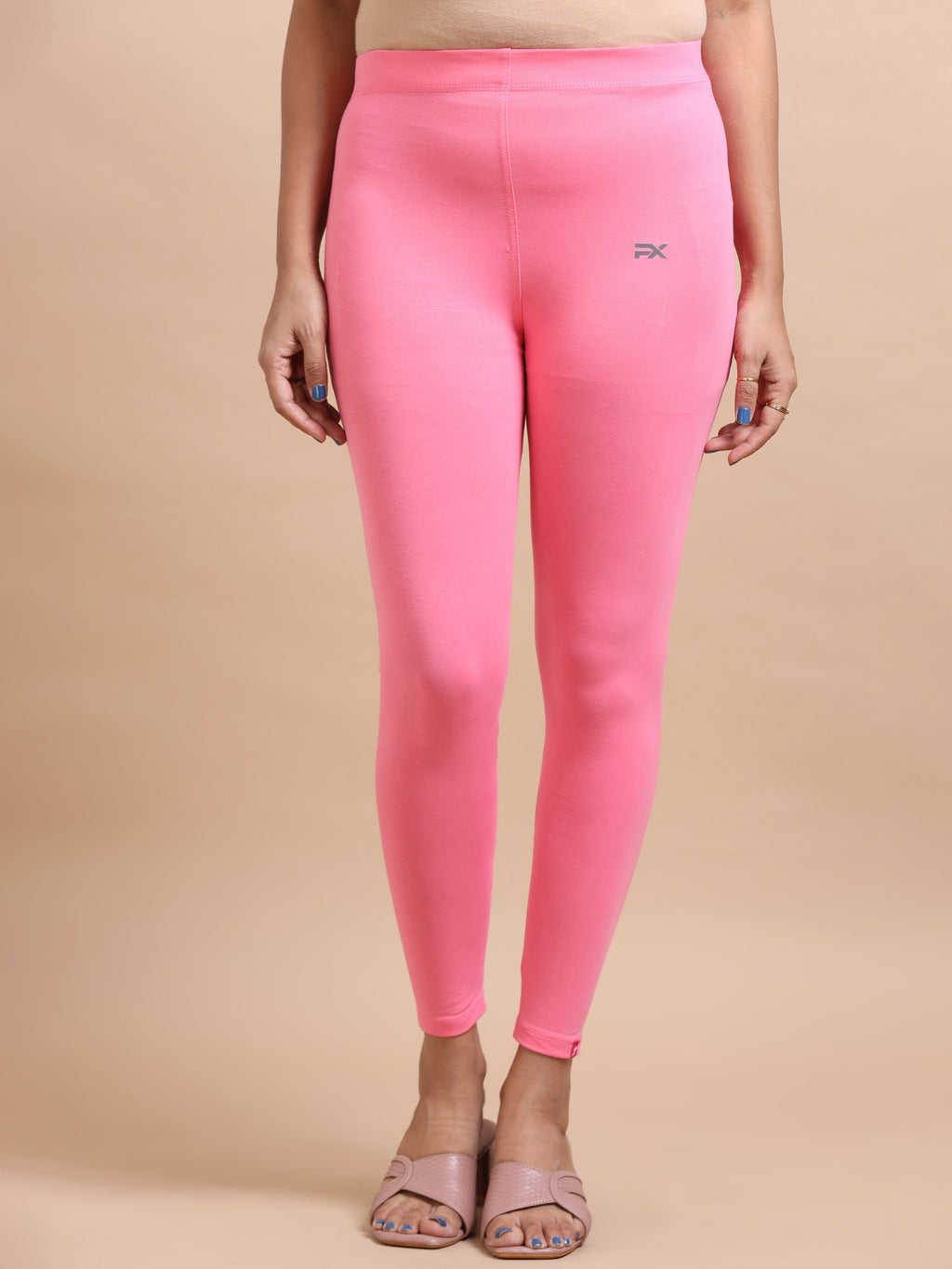 Baby Pink Ankle Fit Leggings for Women