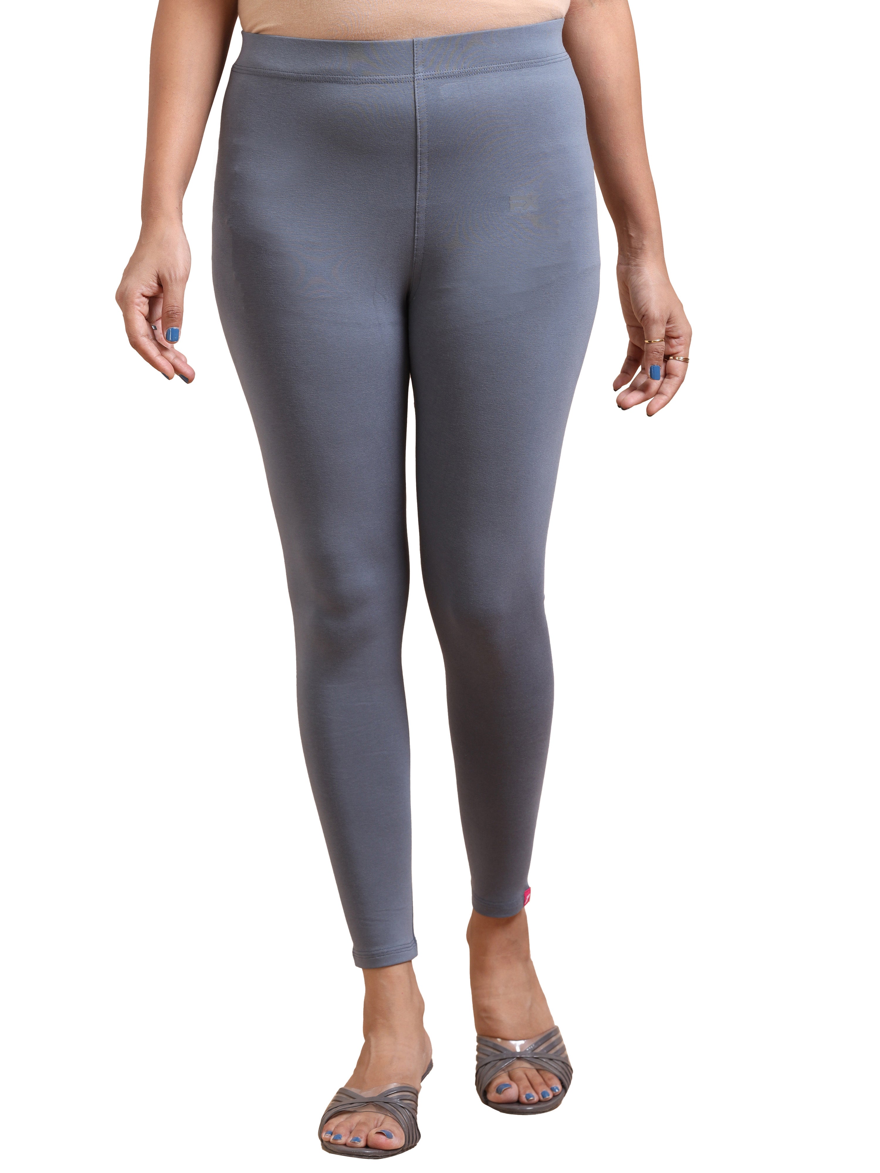 Steel Grey Ankle Fit Leggings for Women