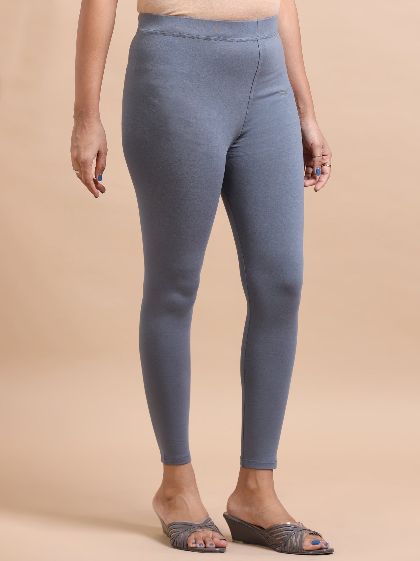 Steel Grey Ankle Fit Leggings for Women