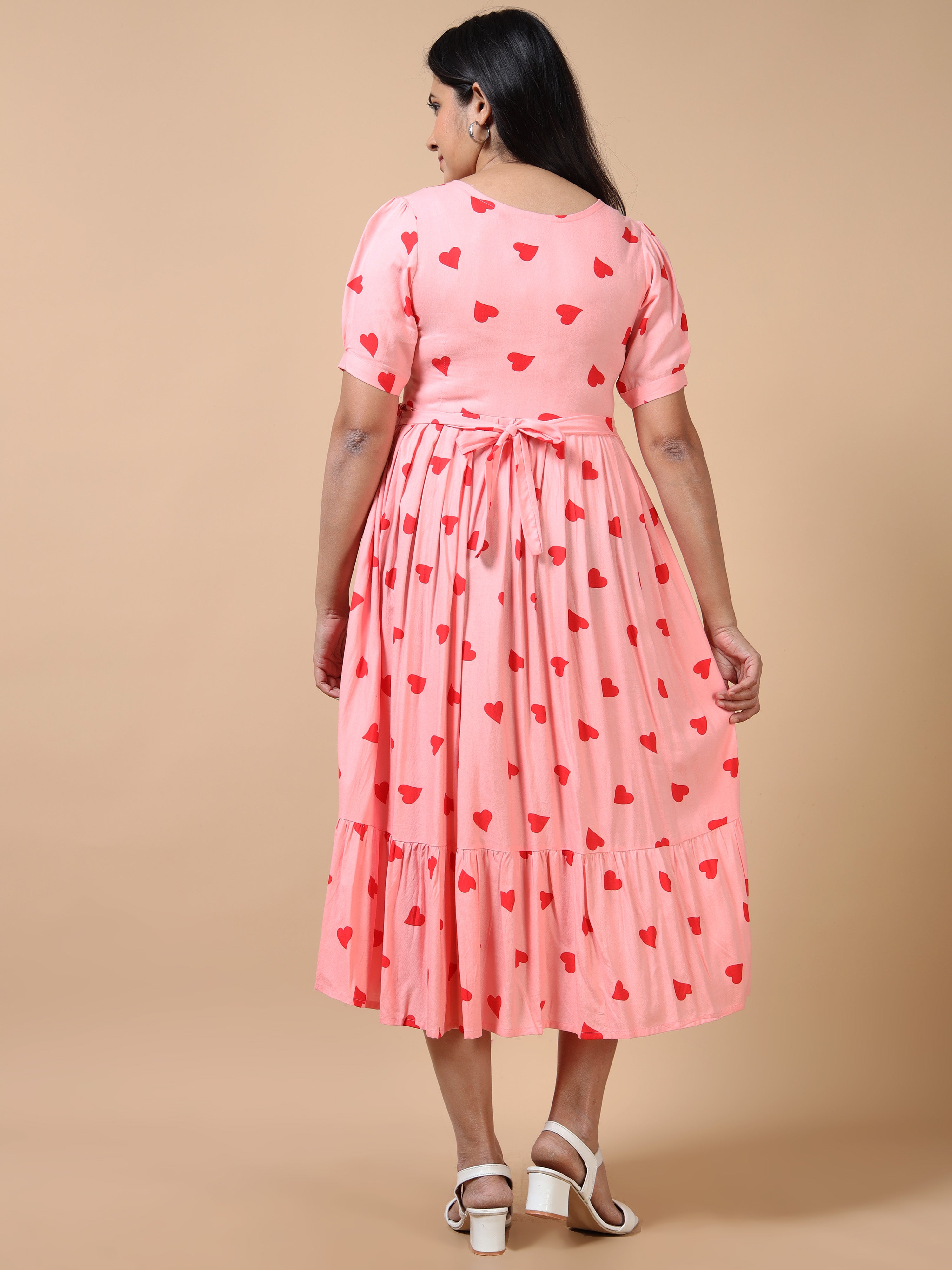 Feeding Peach Heart Maternity Kurti