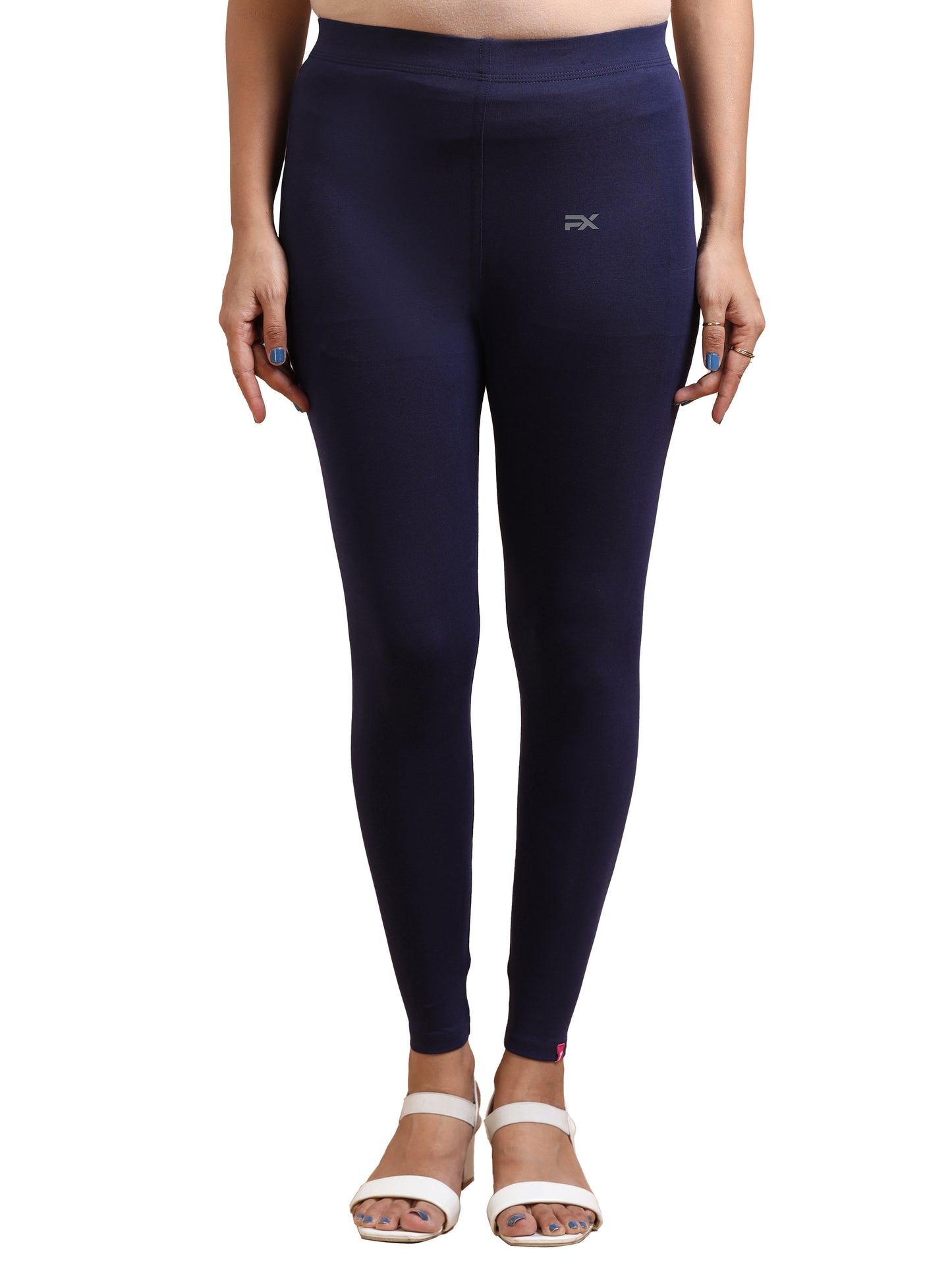 Navy Blue Ankle Fit Leggings for Women
