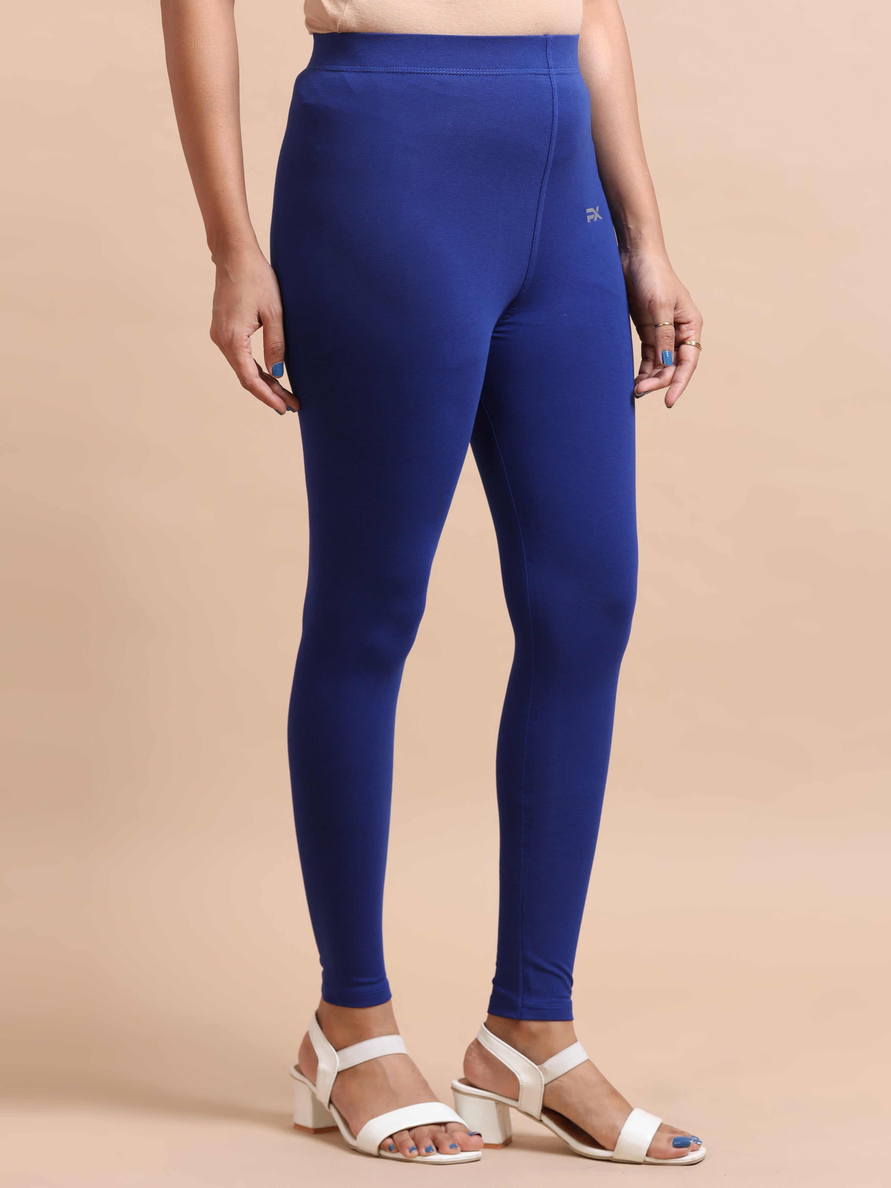 Royal Blue Ankle Fit Leggings for Women
