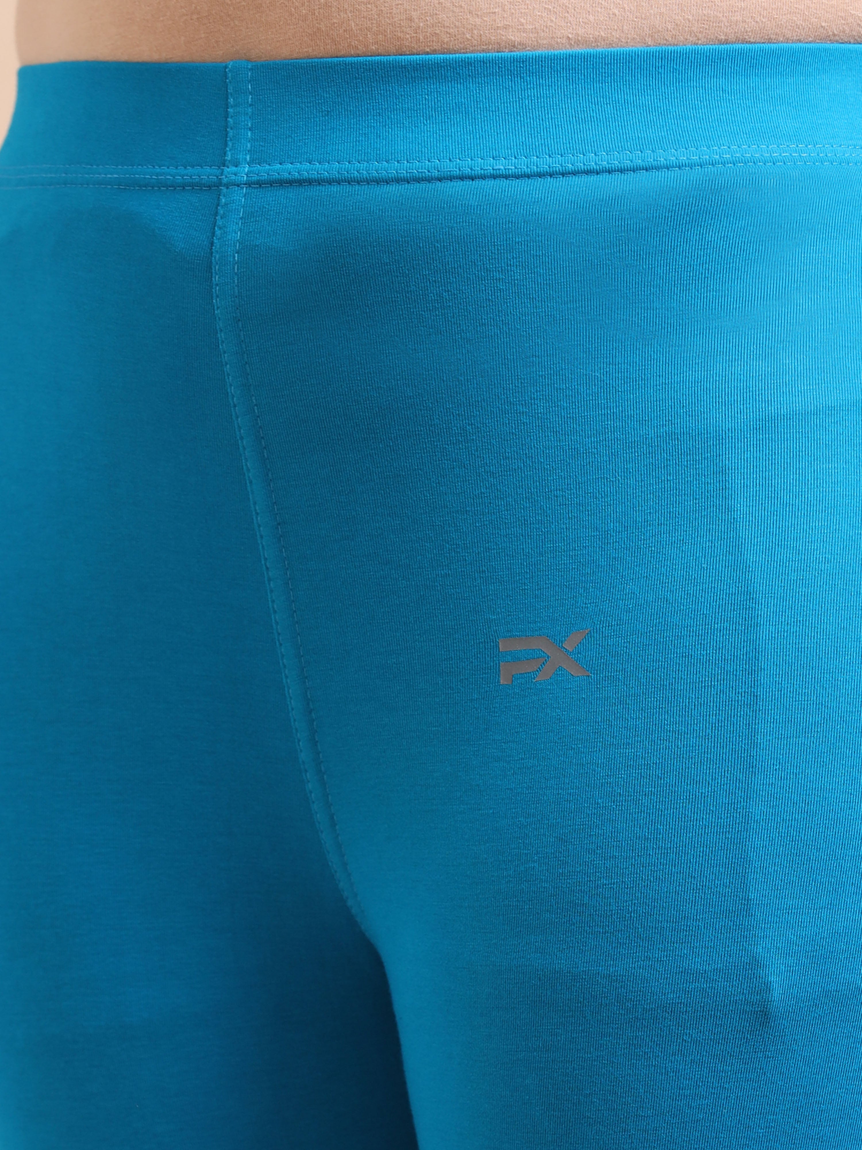 Turquoise Blue Ankle Fit Leggings for Women