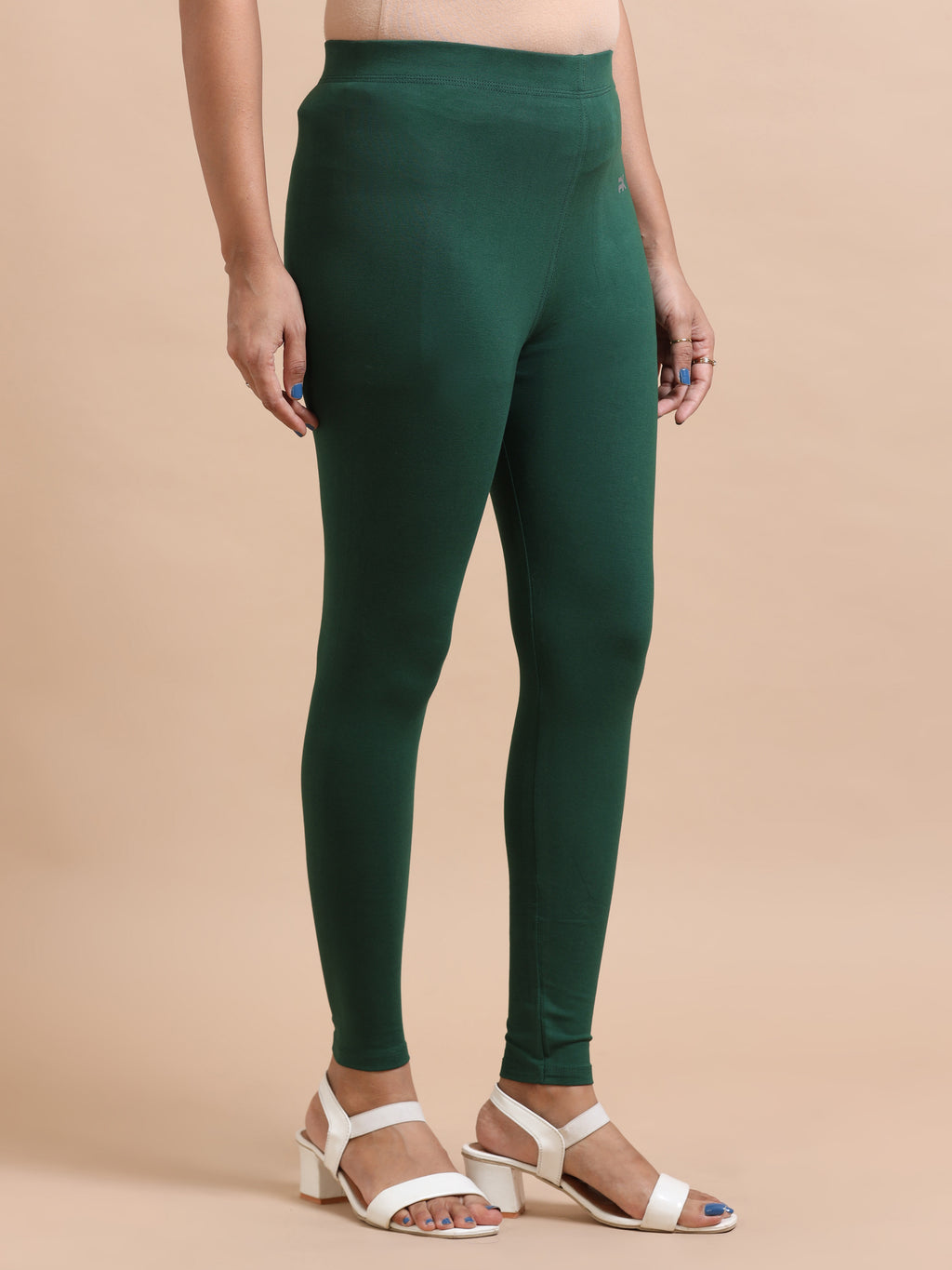 Forest Green Ankle Fit Leggings for Women