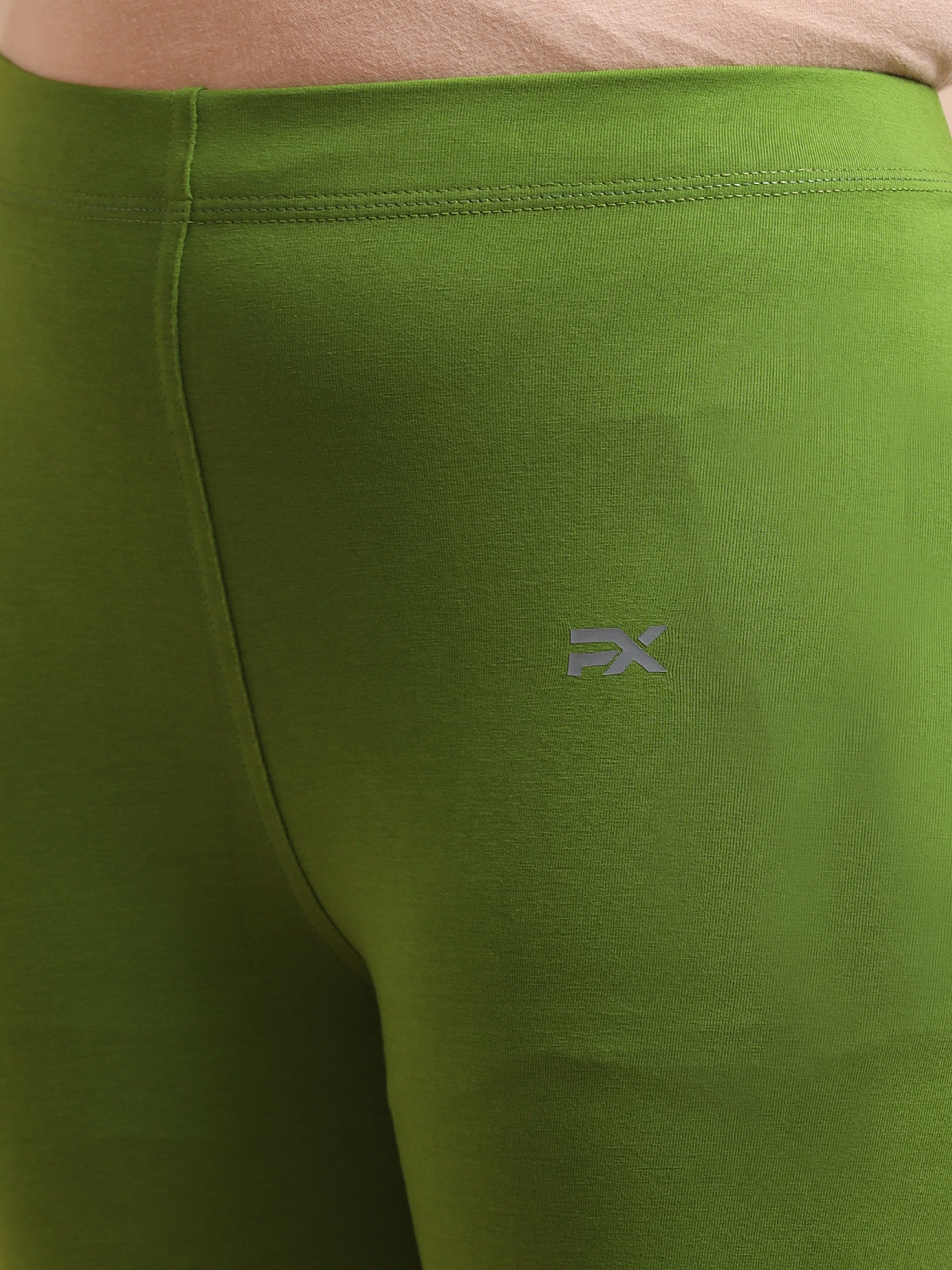 Mehendi Green Ankle Fit Leggings for Women