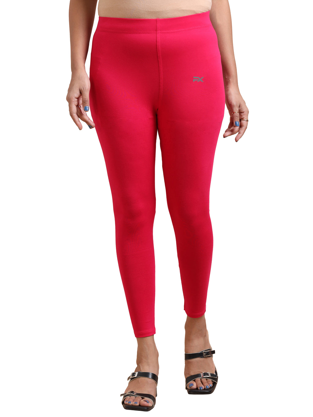 Rani Pink Ankle Fit Leggings for Women