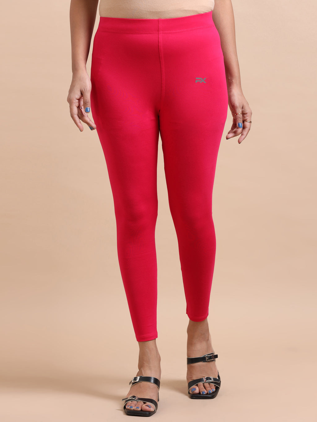 Rani Pink Ankle Fit Leggings for Women