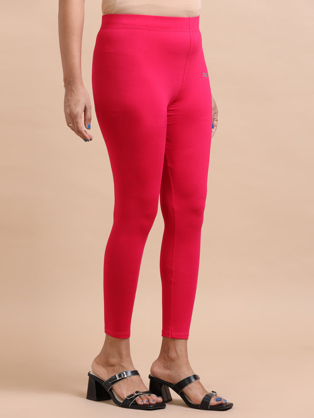 Rani Pink Ankle Fit Leggings for Women