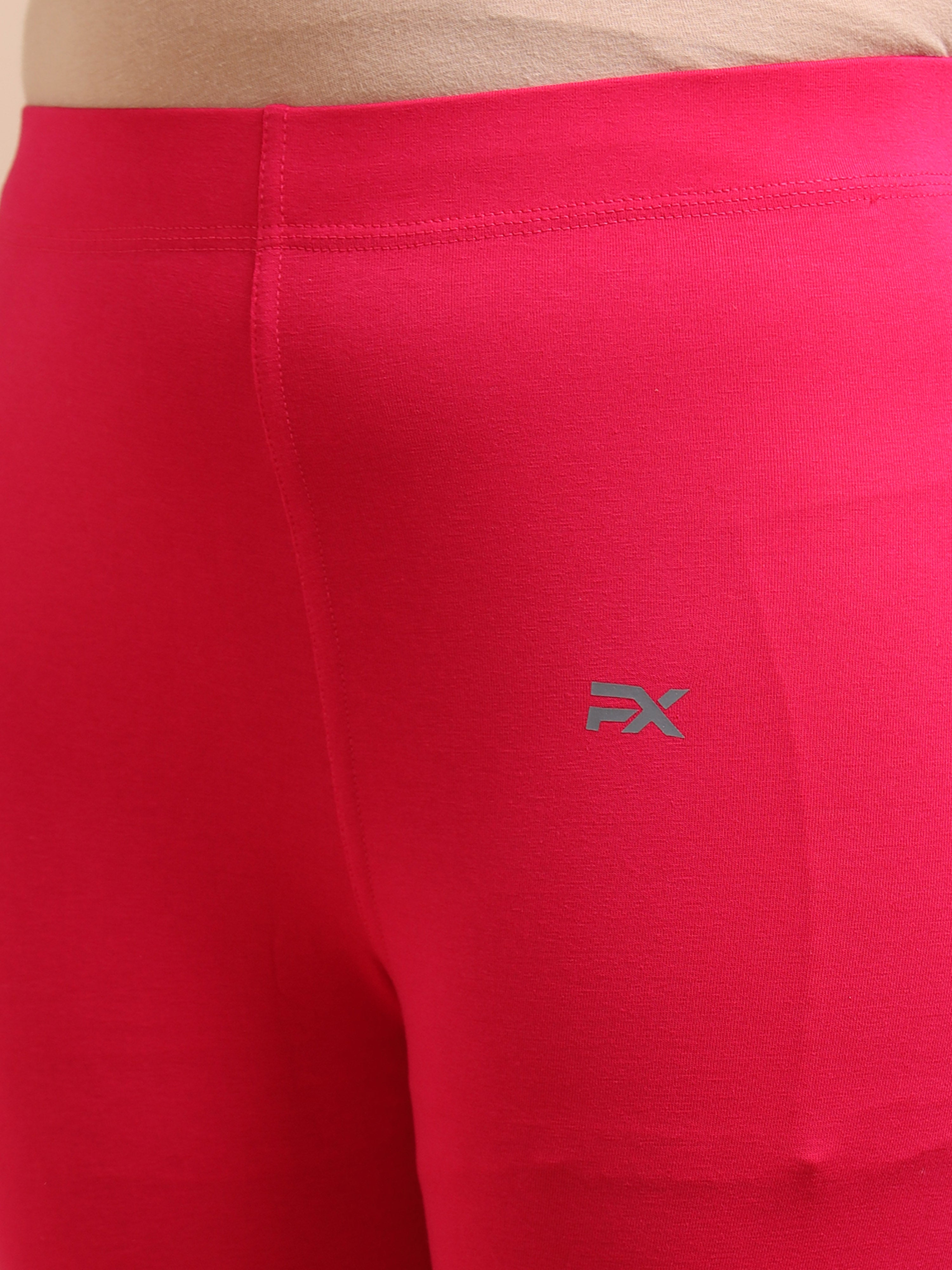 Rani Pink Ankle Fit Leggings for Women