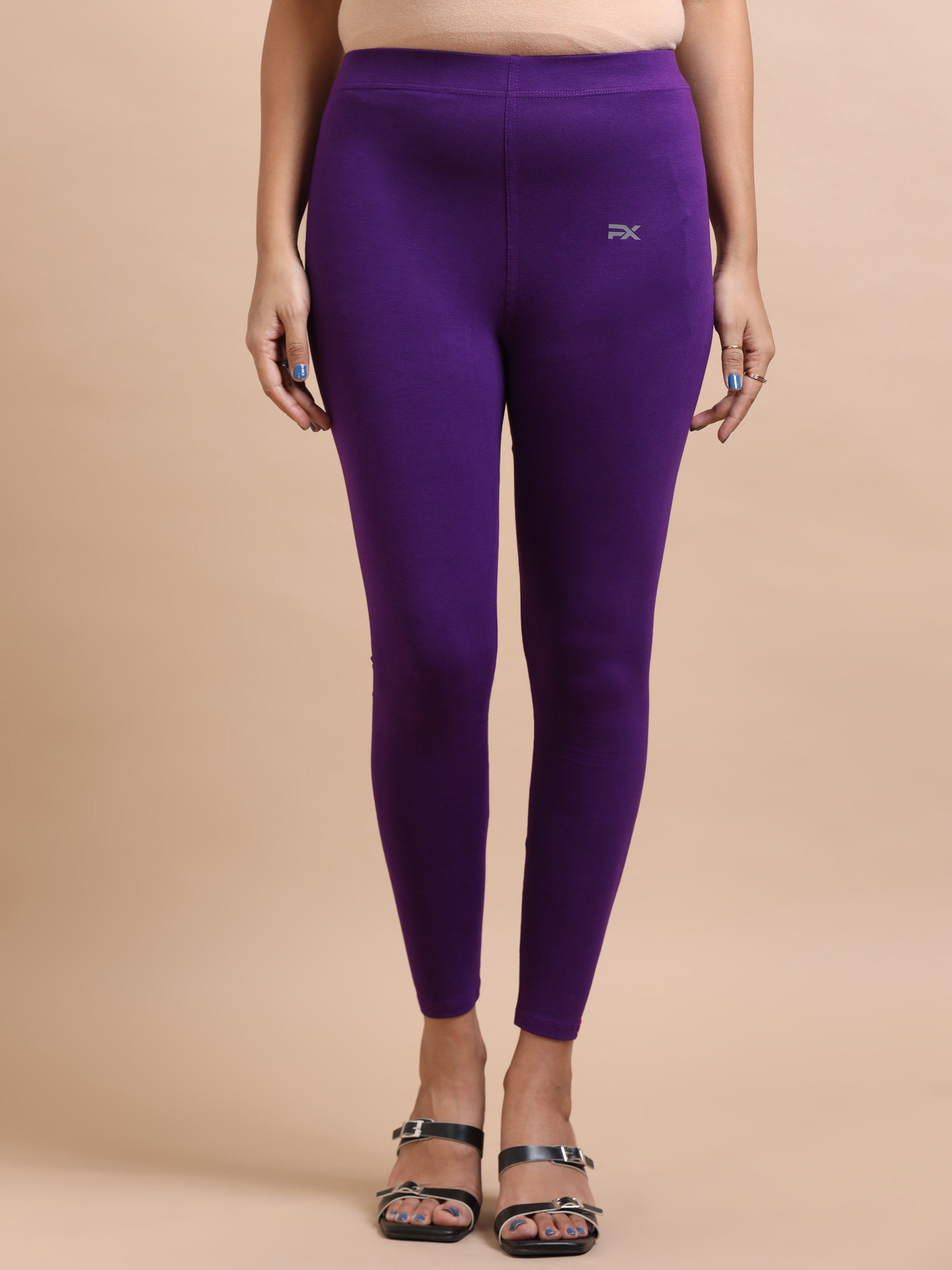 Royal Purple Ankle Fit Leggings for Women