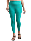 Sea Green Ankle Fit Leggings for Women