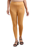 Mustard Yellow Ankle Fit Leggings for Women