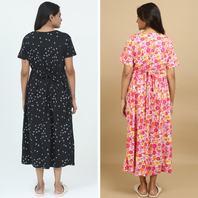 Zipless feeding maternity wear - pure soft cotton combo 1