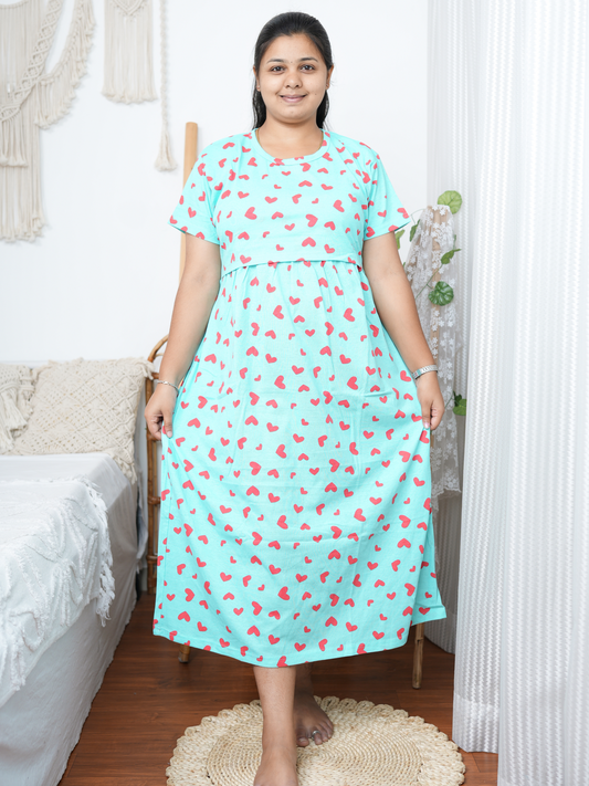 Zipless Maternity & Nursing Dress - White