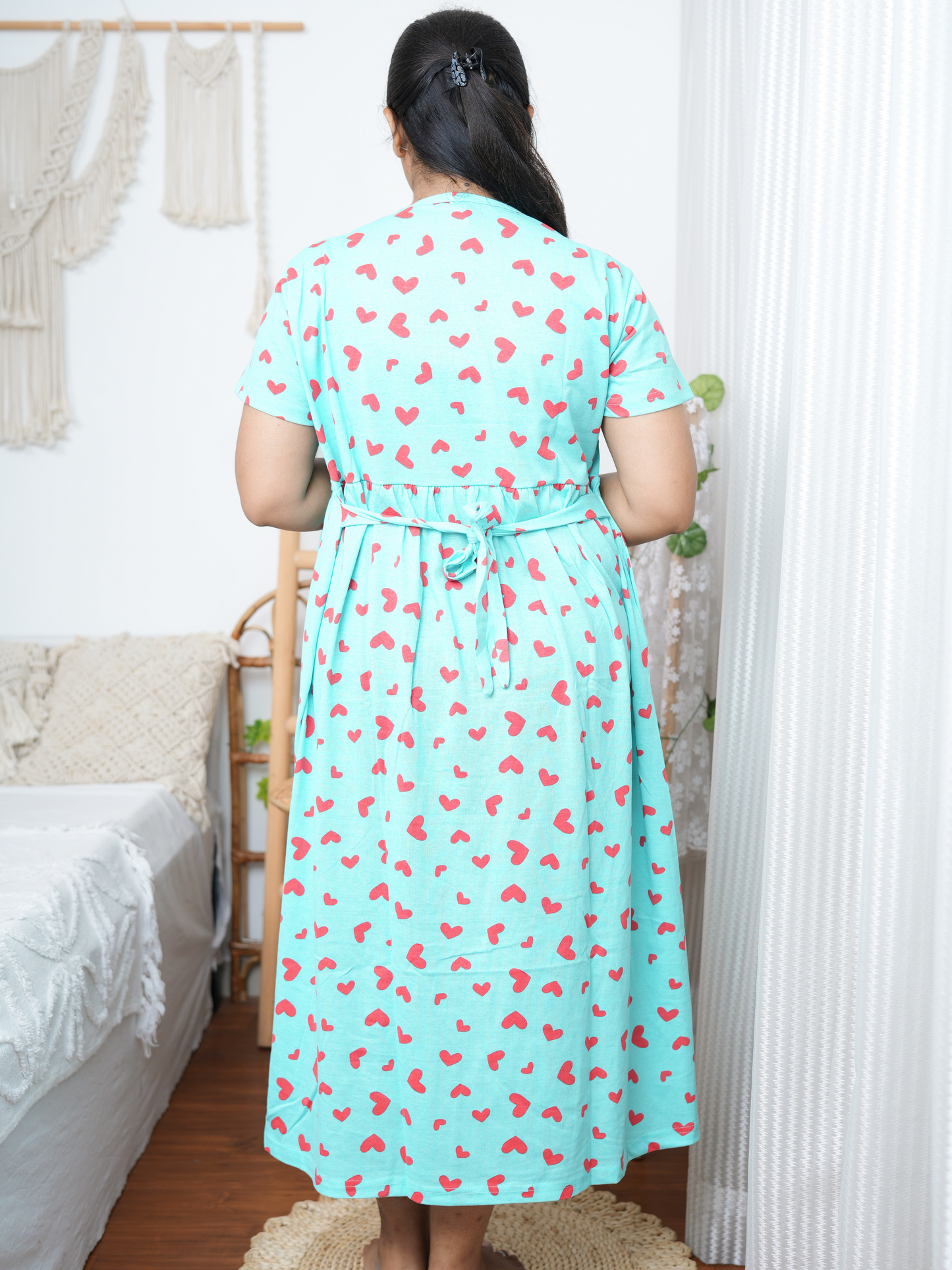 Zipless Maternity & Nursing Dress - White