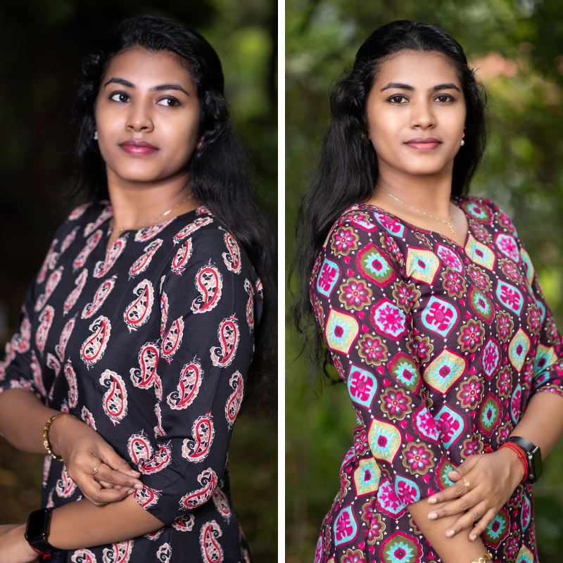 Short Kurti with 3/4th Sleeves & Comfort Fit (Black & Brown) v2