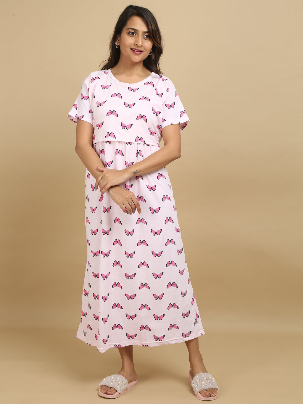 Non Feeding Daily Wear Casual Midi Dress