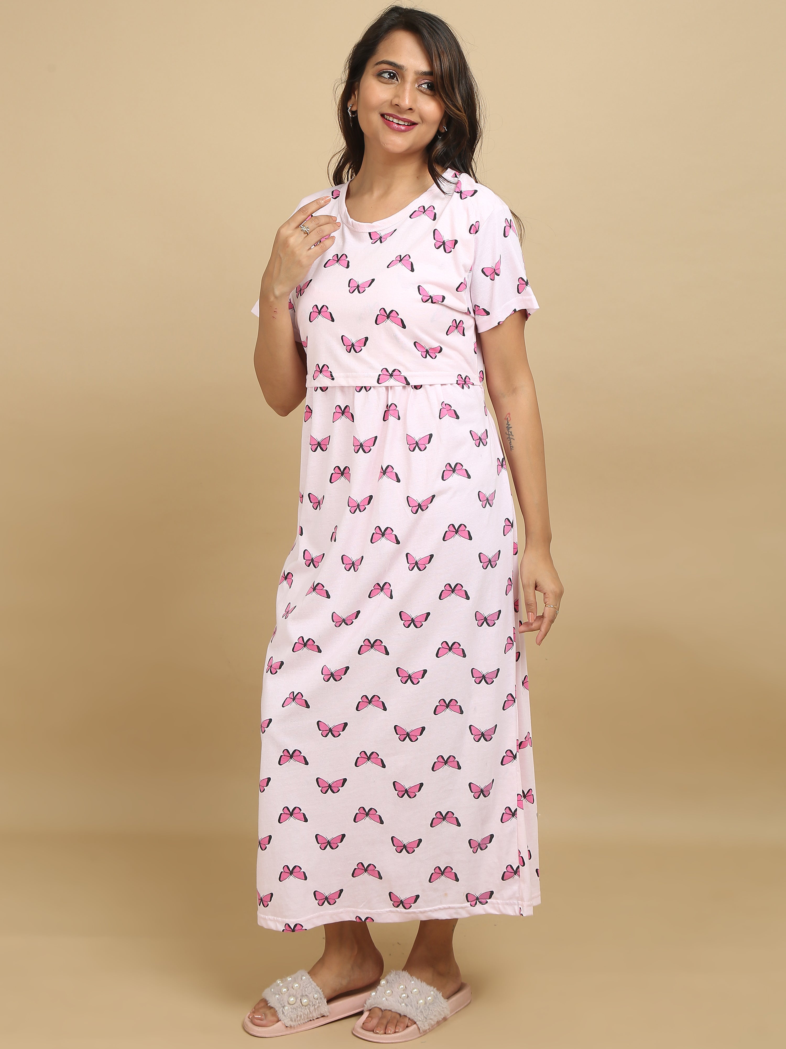 Non Feeding Daily Wear Casual Midi Dress