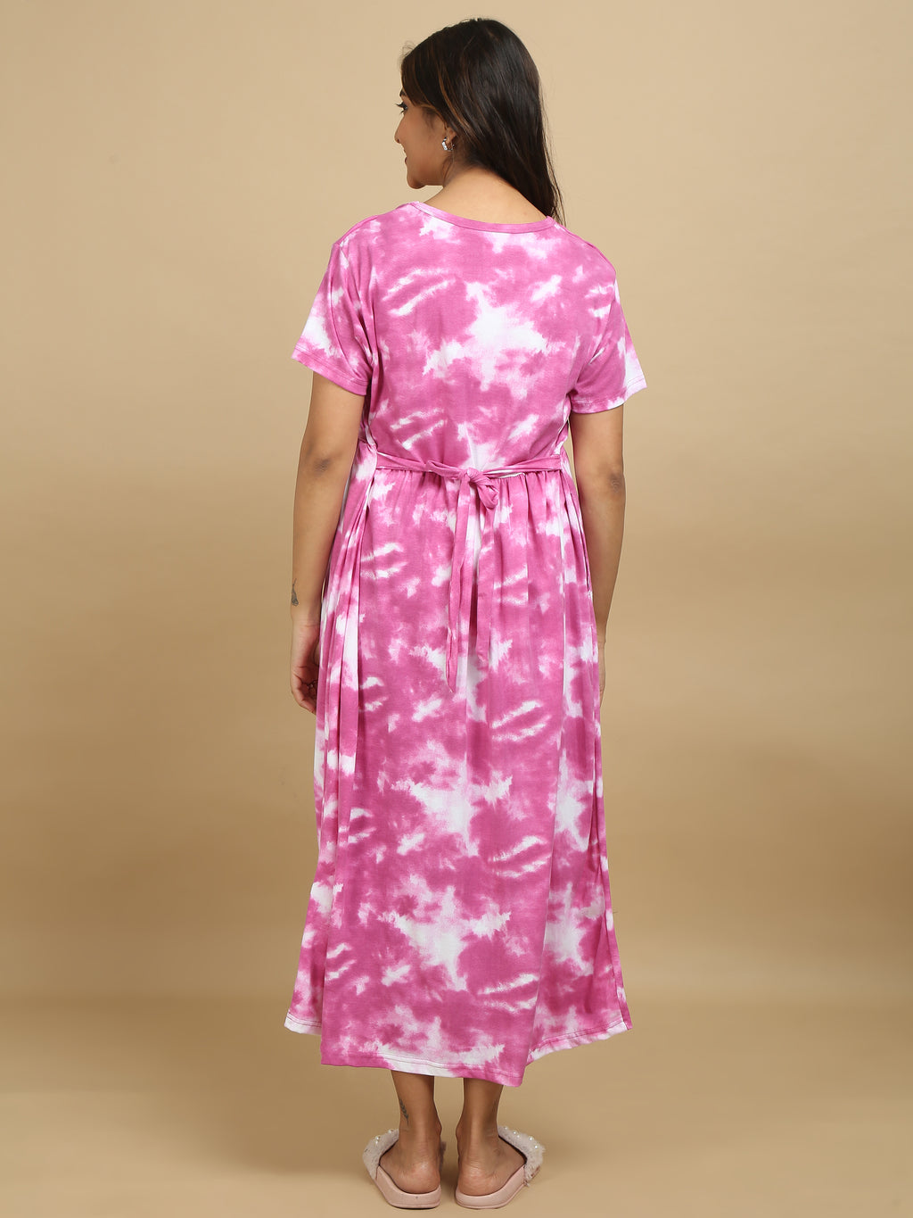 Non Feeding Pink Nighty – Tie & Dye