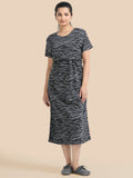 Non Feeding Daily Wear Casual Printed Midi Dress