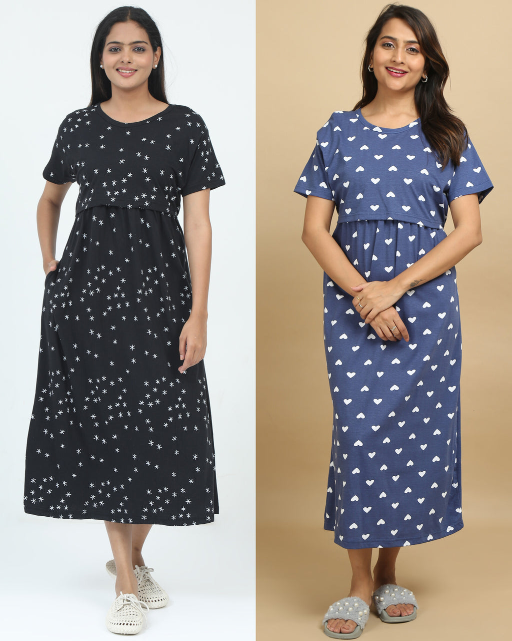 Zipless feeding maternity wear - pure soft cotton combo 1.4