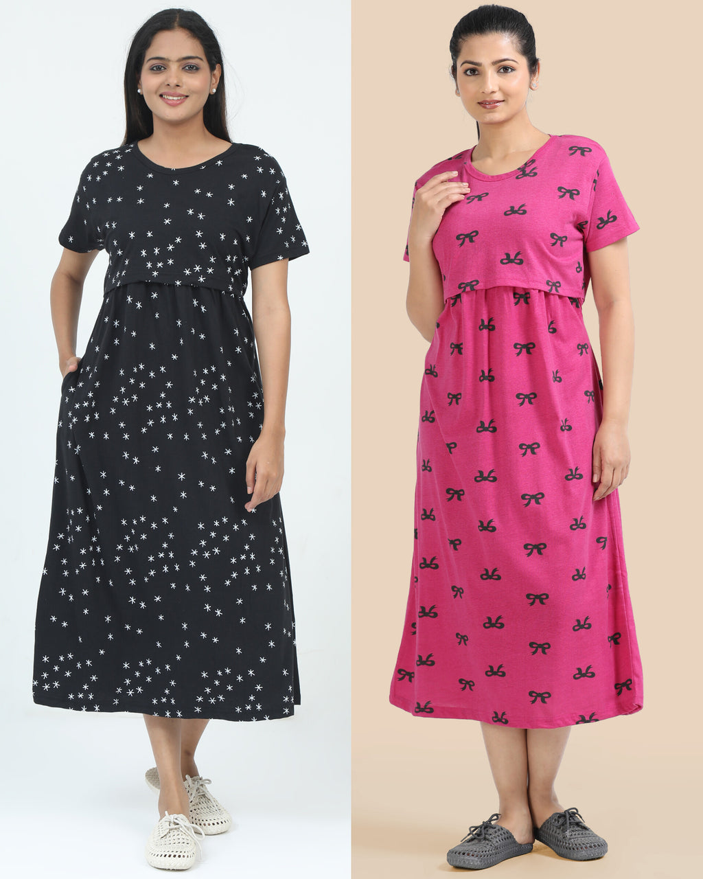 Zipless feeding maternity wear - pure soft cotton combo 1.6