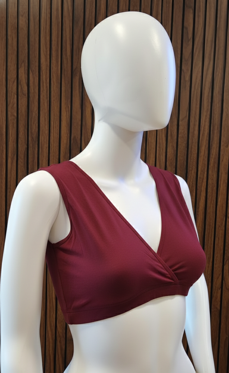 Maroon Comfort Fit Sleep Bra