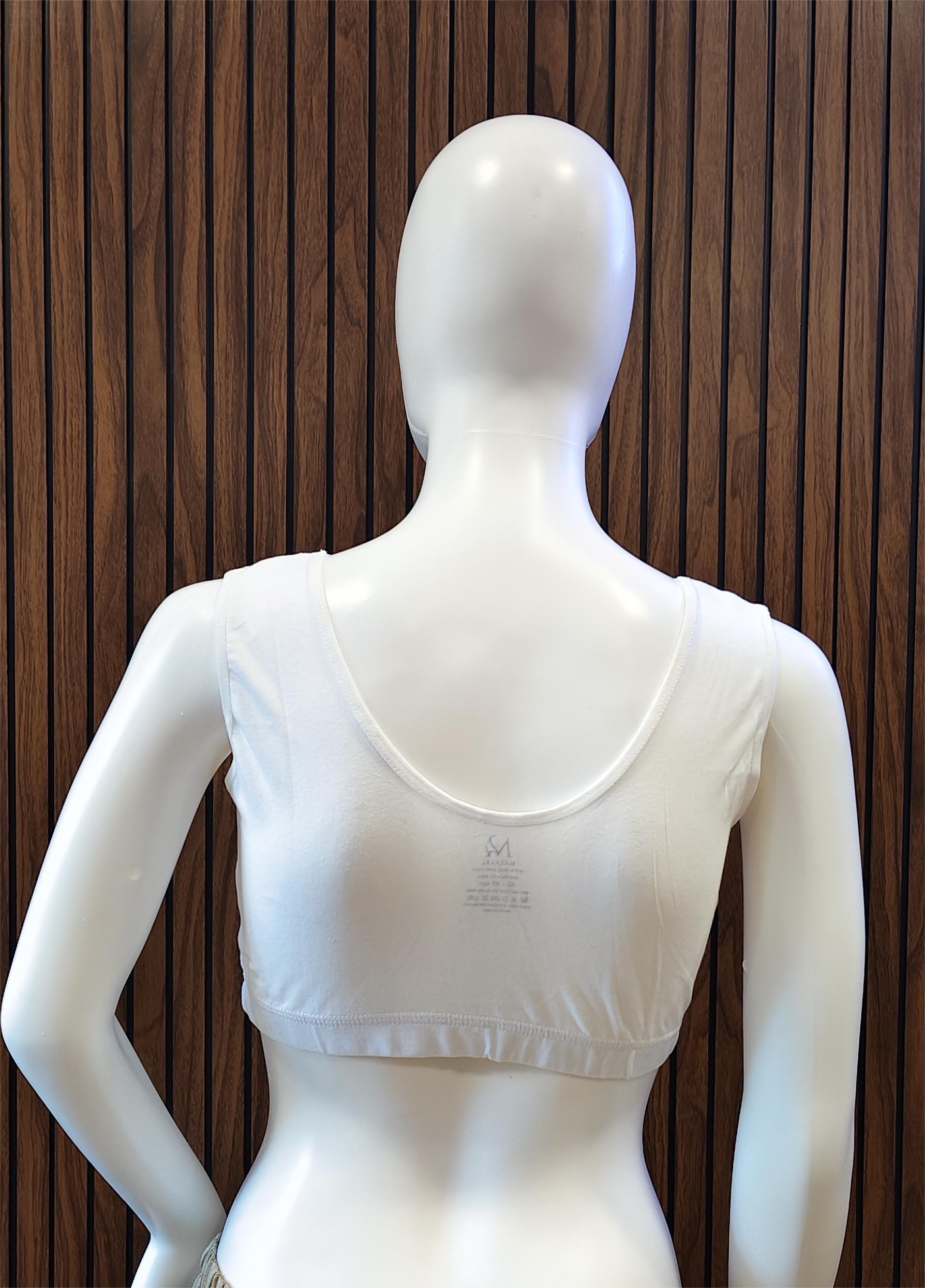 White Blue Comfort Fit Sleep Bra