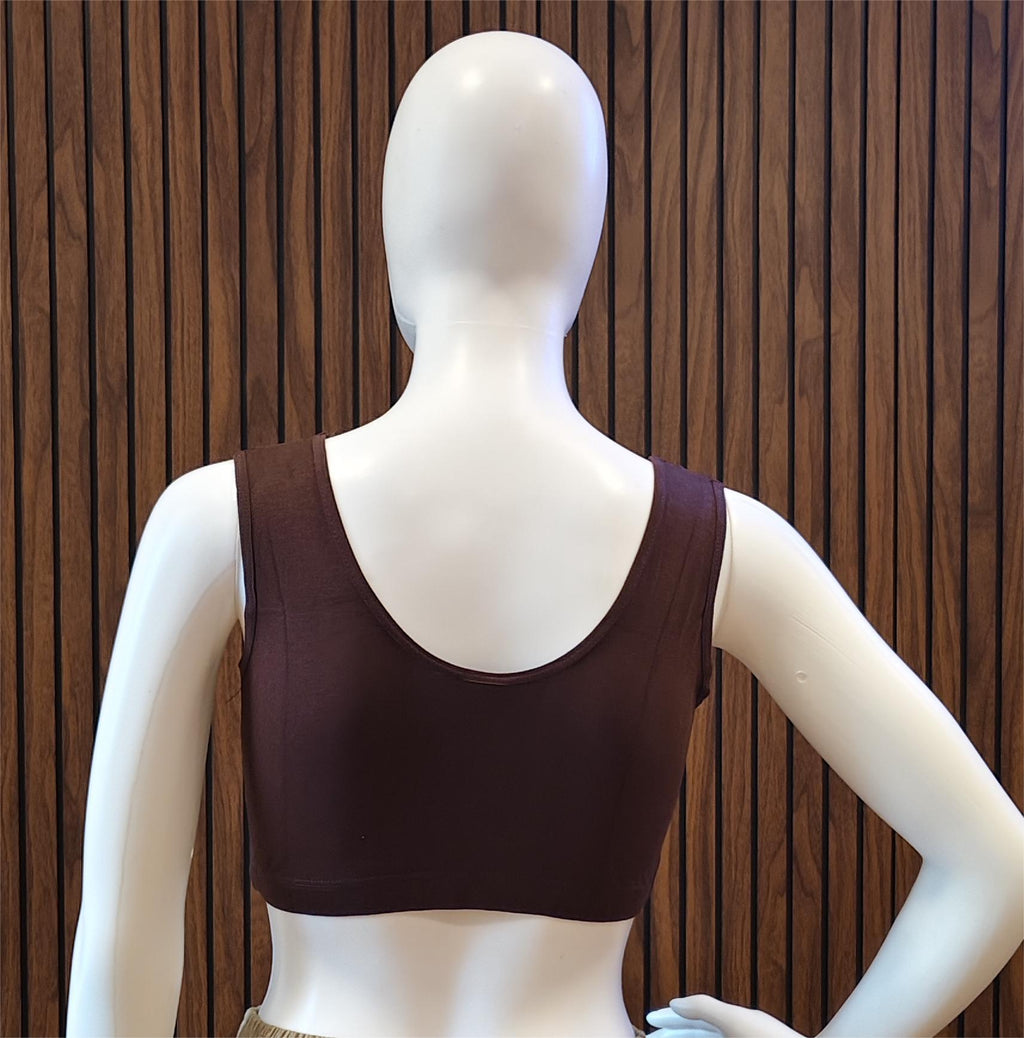 Brown Blue Comfort Fit Sleep Bra