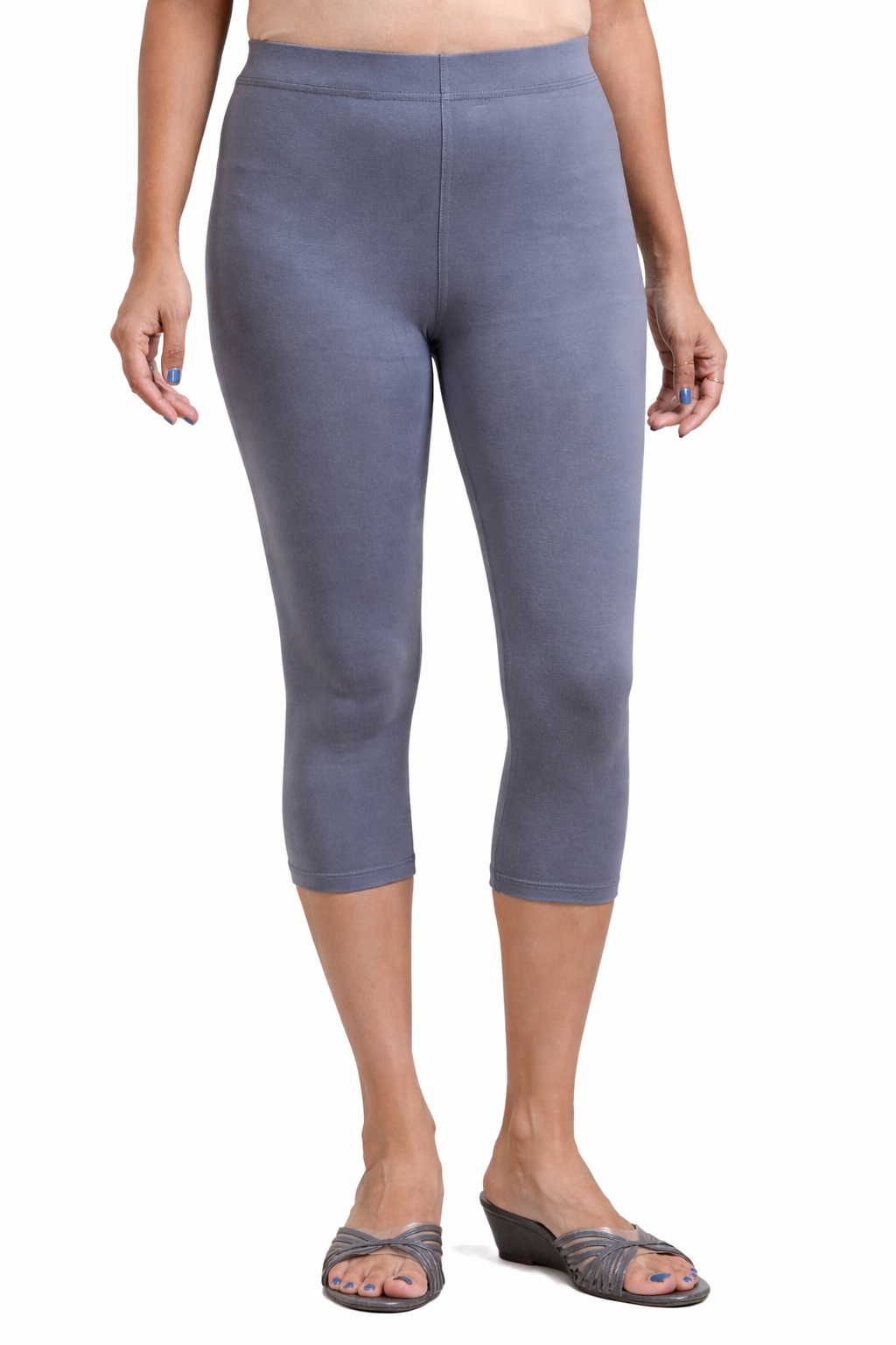 Capri Pant - 4 Way Lycra Biowash -Grey