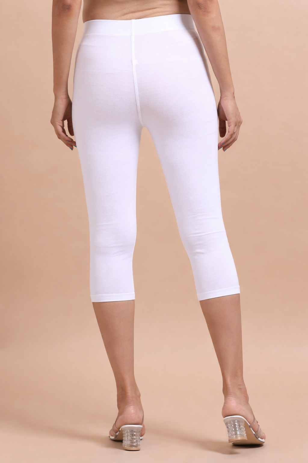 Capri Pant - 4 Way Lycra Biowash - White