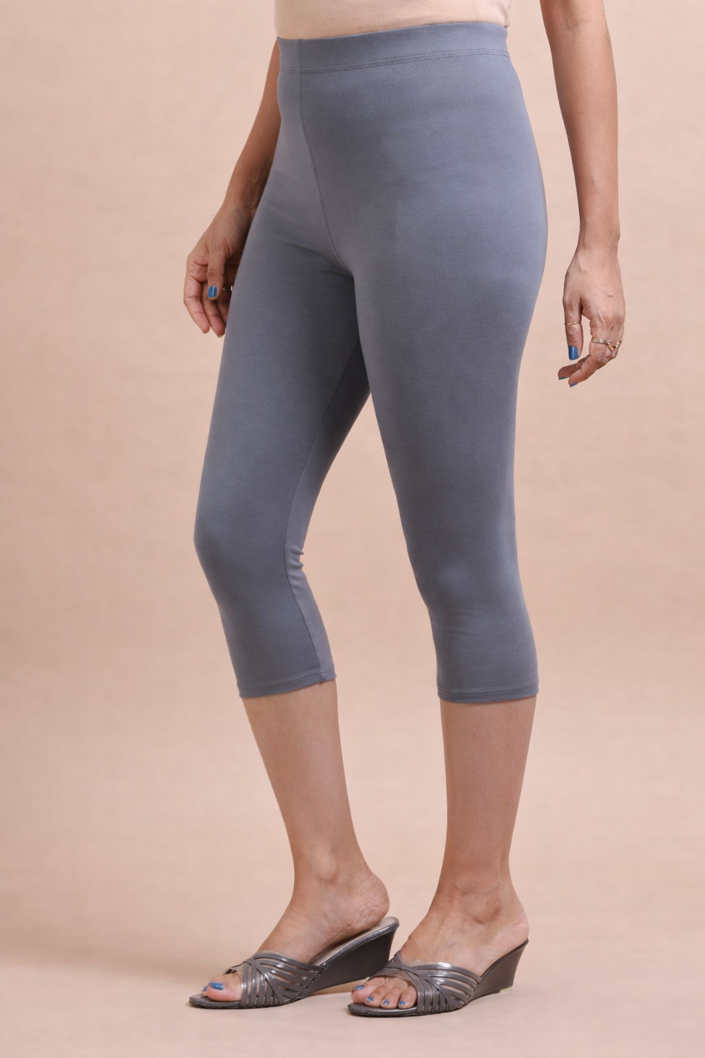 Capri Pant - 4 Way Lycra Biowash -Grey