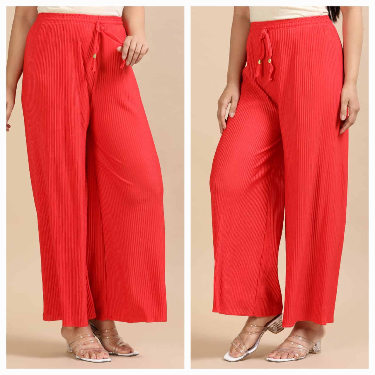 Orange Palazzo Pants for Women